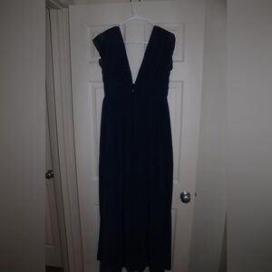 Lulus Navy Blue Ruffled Maxi Dress